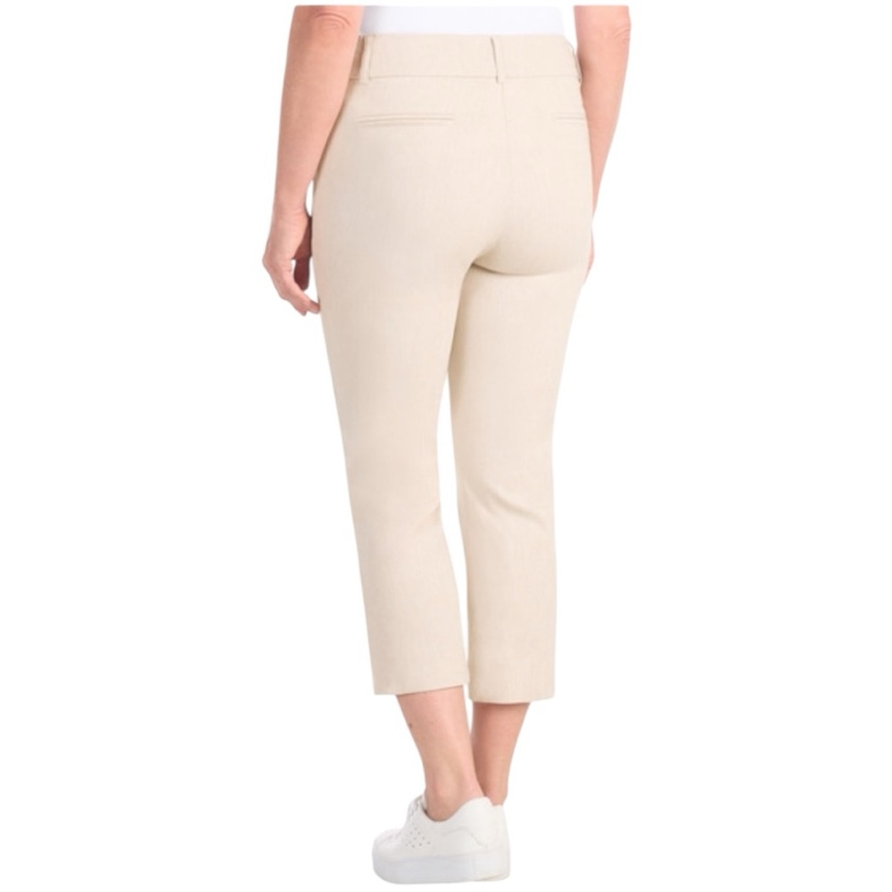 Hilary Radley Wonen’s Pull On Capris Stretch Tummy Control Beige Size 18 Tan - Picture 2 of 6